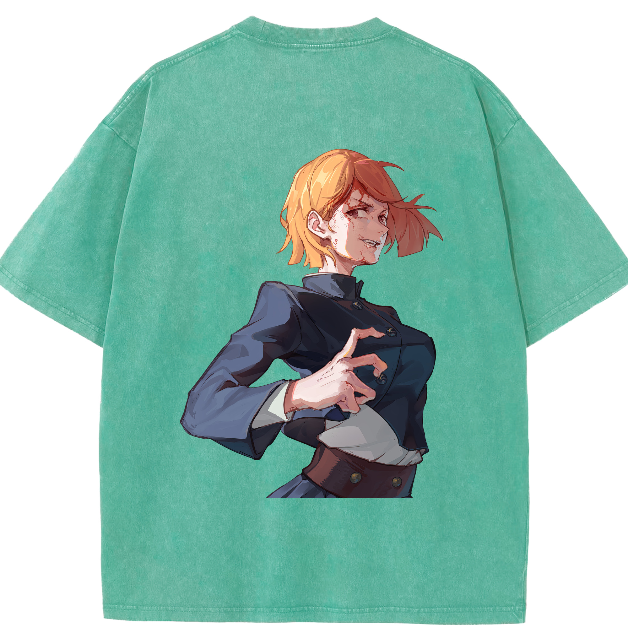 （画像用） 呪術廻戦 Jujutsu Kaisen 綿100% ヴィンテージ風 半袖Tシャツ（背面プリント）